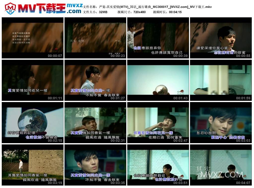 严宽-其实爱情(MTV)_国语_流行歌曲_MC300017